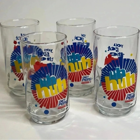 Pepsi Other - Vintage Diet Pepsi Uh Huh You Got The Right One Baby Ray Charles Glasses 4